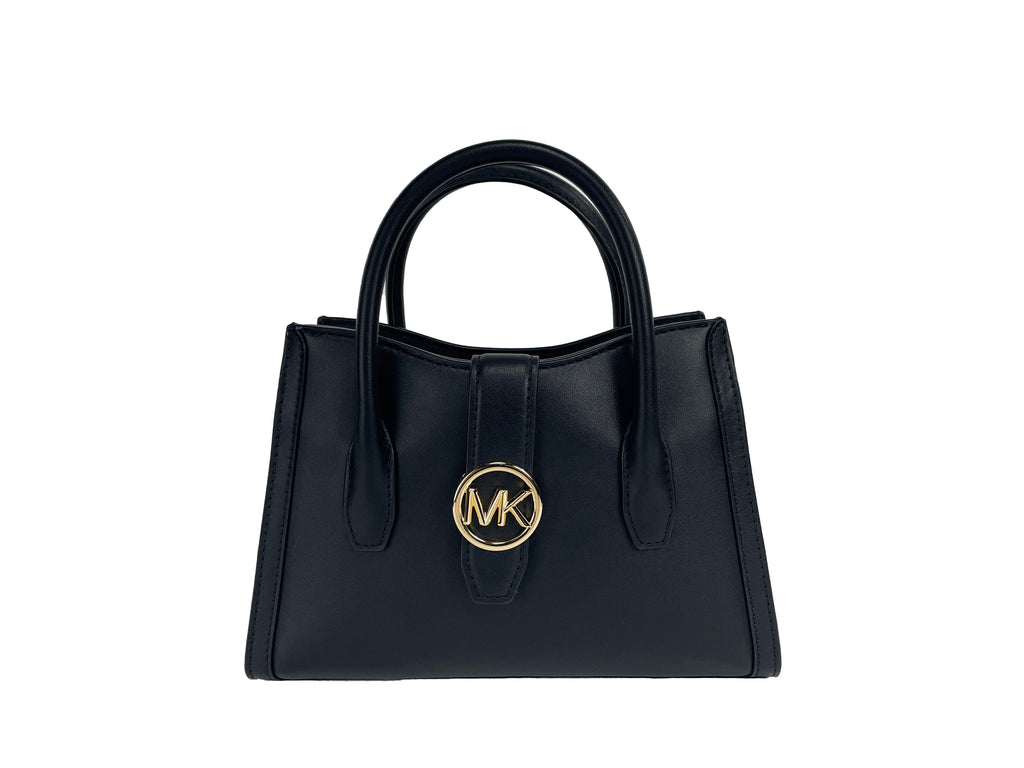 Michael Kors Gabby Small Black Leather Satchel Bag