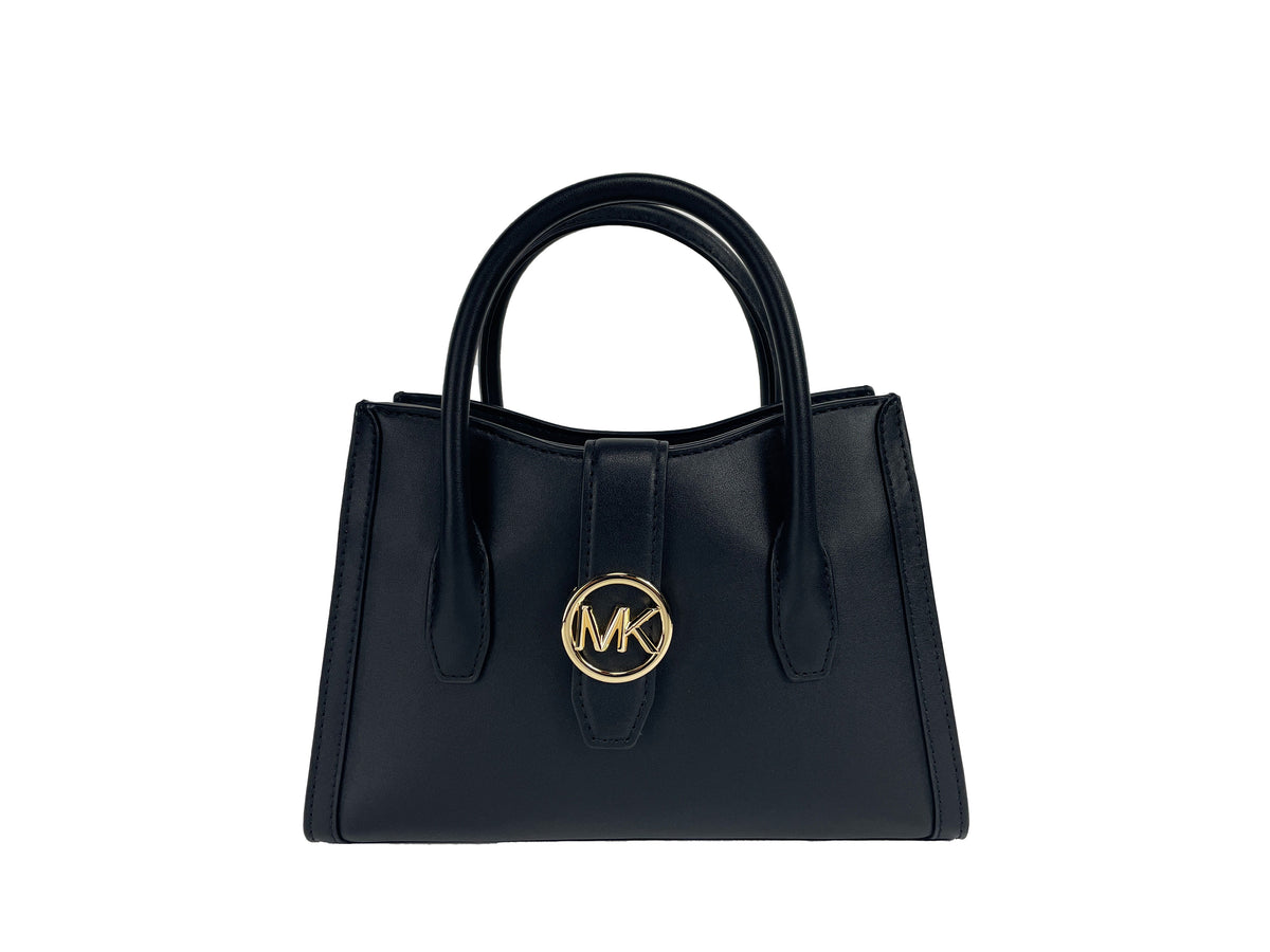 Michael Kors Gabby Small Black Leather Satchel Bag